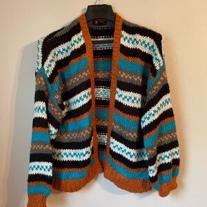 Rock & Roll Cowgirl® Ladies Multi-Color Striped Cardigan XL